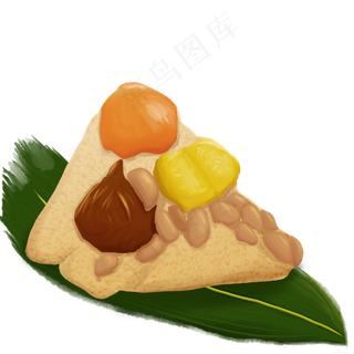 端午节水彩风手绘粽子