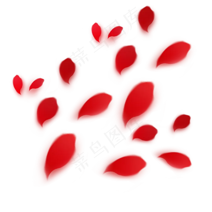 飘落的玫瑰花瓣(2000X2000(DPI:300))psd模版下载