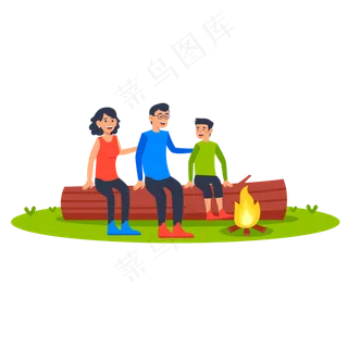 母亲节父亲节野营玩耍人物素材