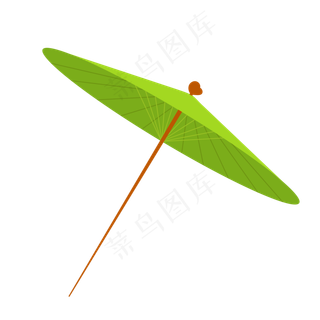 手绘清明节古代油纸雨伞