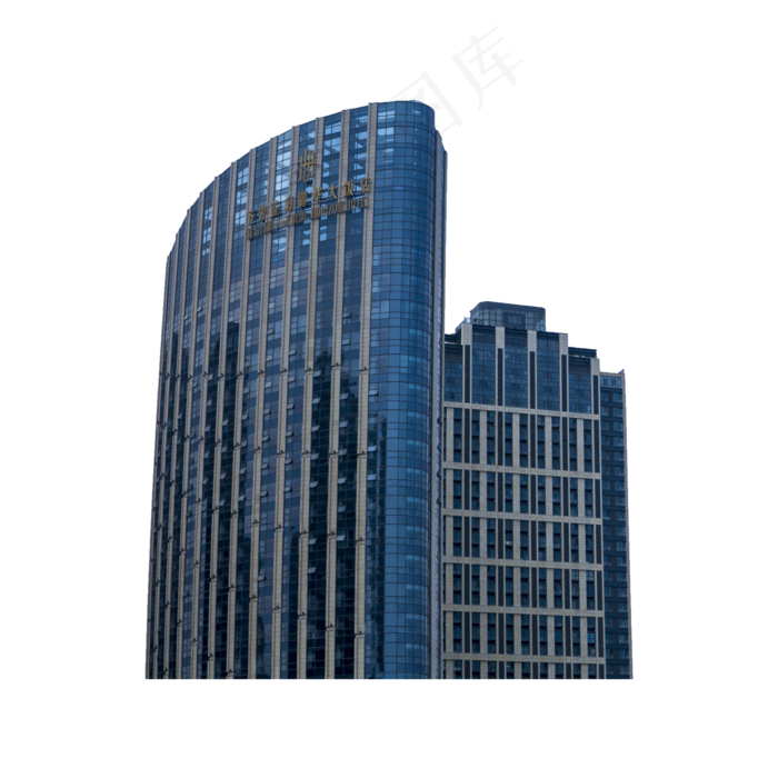 一栋商务楼宇png,免抠元素(2000X2000(DPI:300))psd模版下载