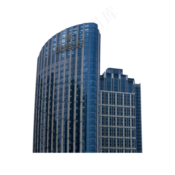 一栋商务楼宇png,免抠元素(2000X2000(DPI:300))psd模版下载