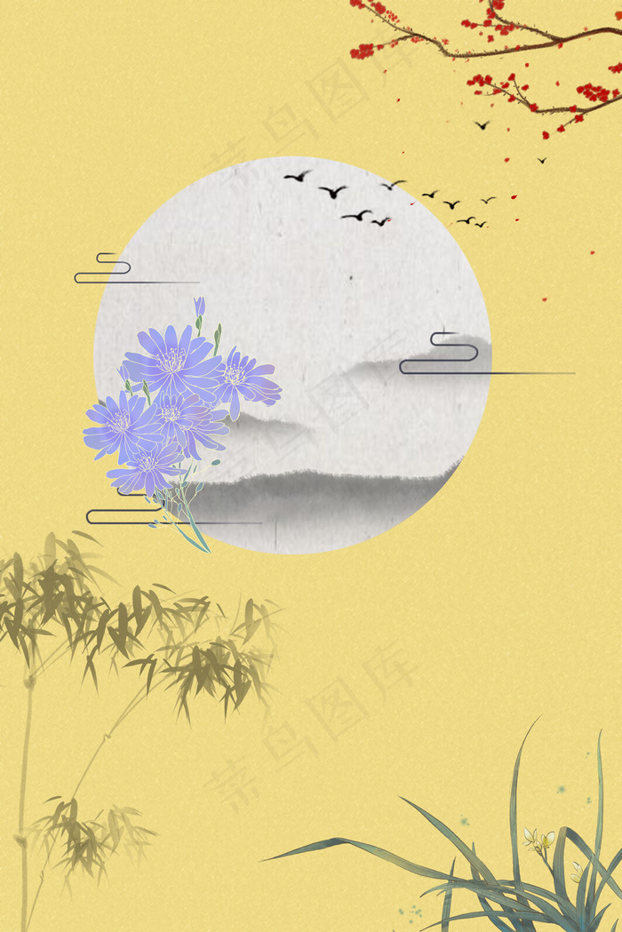 清明节海报背景素材