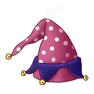 愚人节马戏团小丑帽子PNG免抠