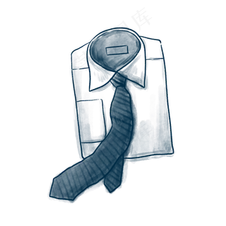 父亲节素描速写风衬衫PNG免抠