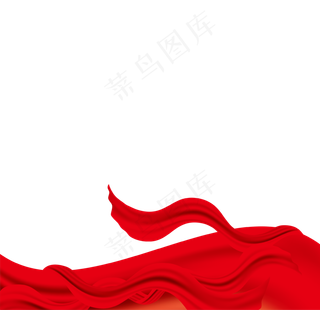 红绸带装饰,免抠元素