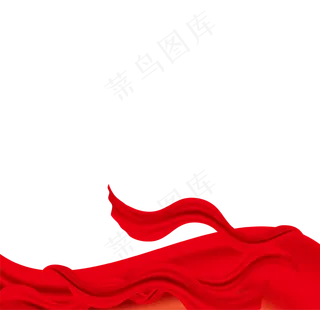 红绸带装饰,免抠元素
