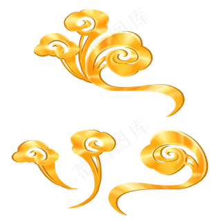 云纹金色祥云中国风