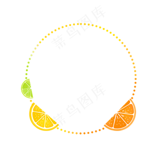圆形水果边框12