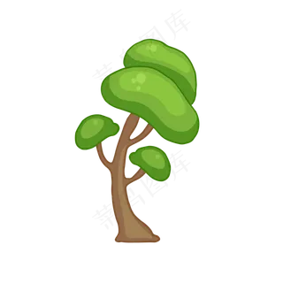 卡通大树矢量素材