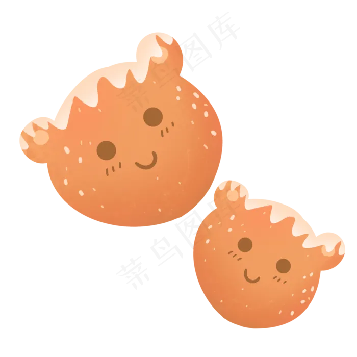黄褐色可爱六一儿童节烤饼干(2000X2000(DPI:300))psd模版下载