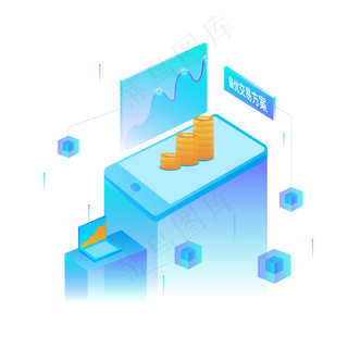 金融期货股票证券交易方案大数据,免抠元素