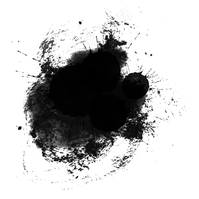 墨迹水墨笔刷古风笔墨效果(2000X2000(DPI:300))psd模版下载