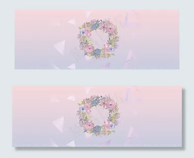 可爱风夏日花卉banner