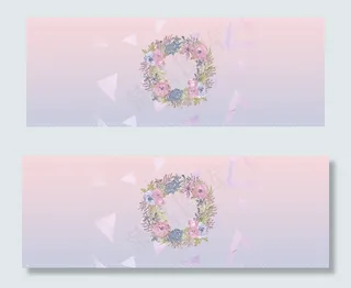 可爱风夏日花卉banner