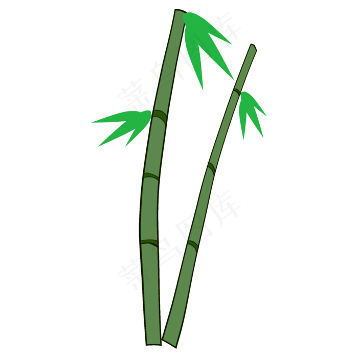 扁平竹子设计元素