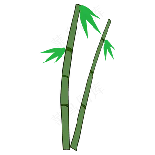 扁平竹子设计元素
