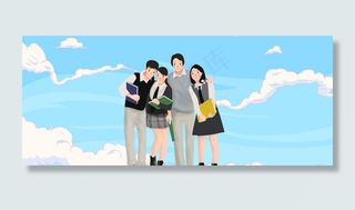 新学期开始高考学校学生