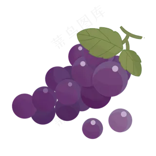 葡萄紫色叶子绿色味道清新