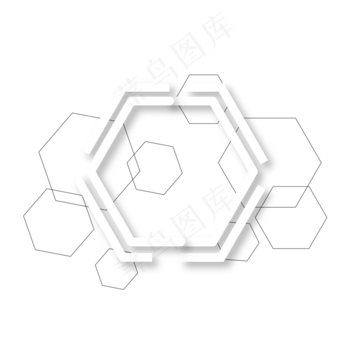 几何科技六边形边框矢量ai矢量模版下载