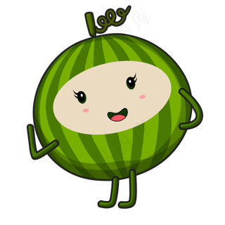 卡通西瓜宝宝png素材