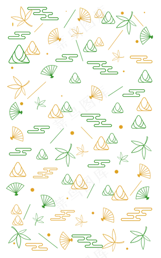 矢量端午国潮底纹