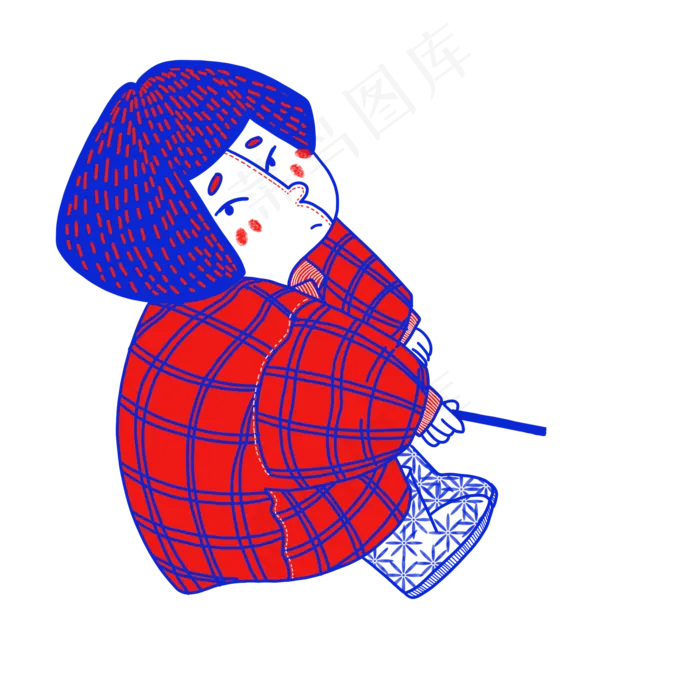 卡通风格小孩子绘本插图元素(2048X2048(DPI:132))psd模版下载