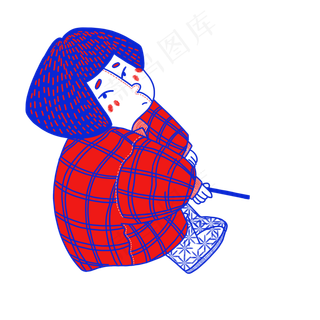 卡通风格小孩子绘本插图元素