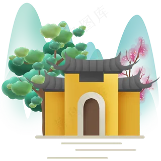 中国风风景寺庙