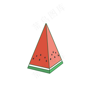 一块被切开的西瓜水果
