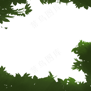 绿色植物边框下载