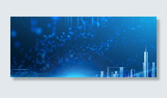 蓝色科技感商务城市banner 蓝色科技感商务城市banner