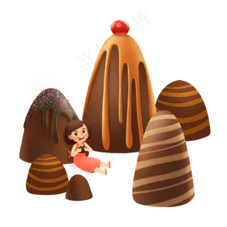 六一儿童节快乐小吃货手绘卡通素