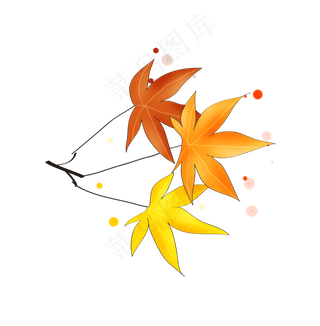 立秋古风三色枫叶