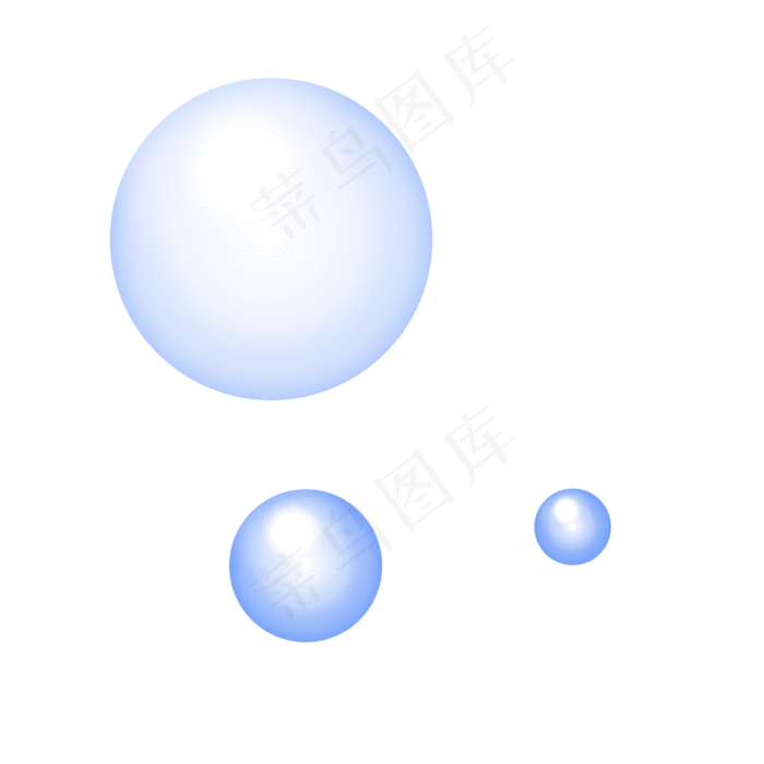 蓝色透明泡泡漂浮素材免费下载,免抠元素