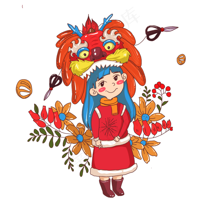 二月二龙抬头PNG免抠