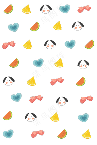 西瓜印花底纹装饰图,免抠元素