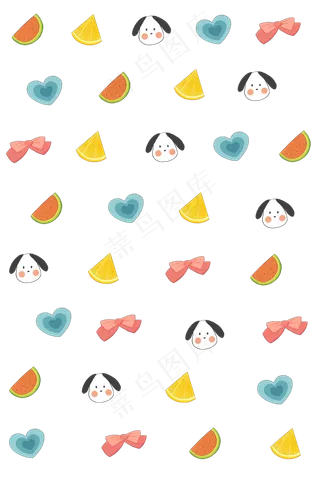 西瓜印花底纹装饰图,免抠元素