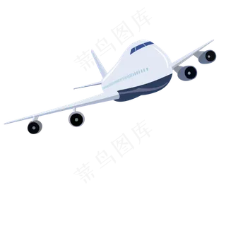 手绘卡通飞机免抠图