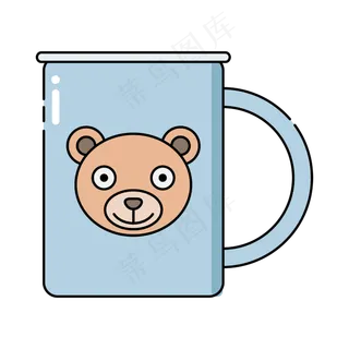 小熊图案水杯