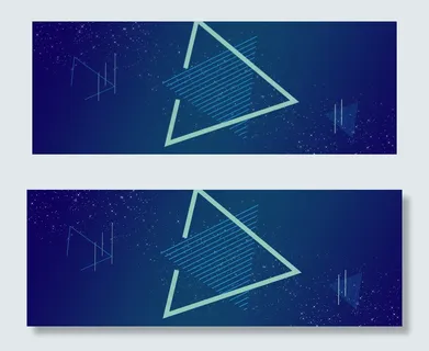 扁平几何科技电路电商淘宝banner