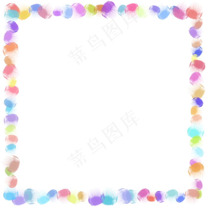 水彩水墨方形边框