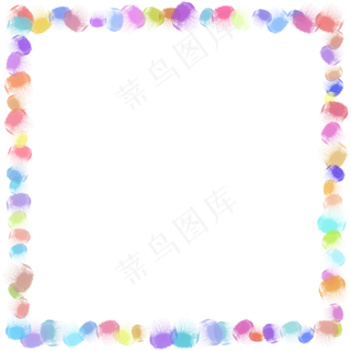 水彩水墨方形边框