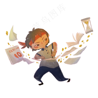 高考男生试卷考试奋斗必胜PNG