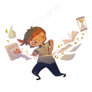 高考男生试卷考试奋斗必胜PNG