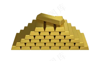 荣华富贵一堆金条,免抠元素