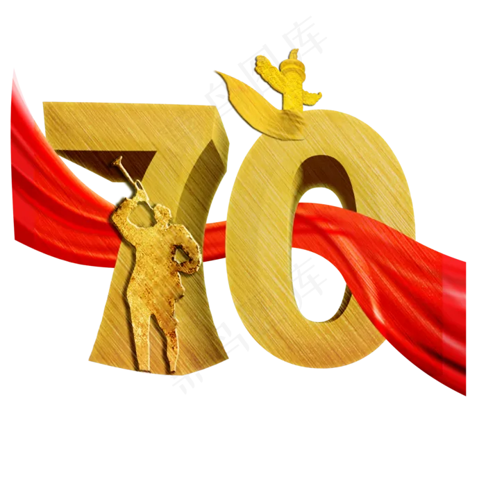 70周年 国庆节(2000X2000(DPI:300))psd模版下载