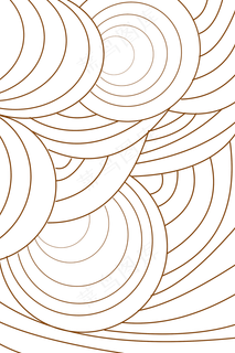 手绘卡通线性圈底纹插画