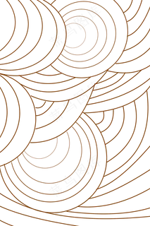 手绘卡通线性圈底纹插画