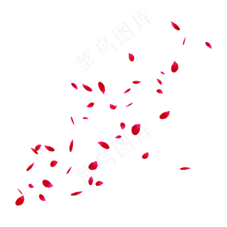 红色飘落浪漫花瓣